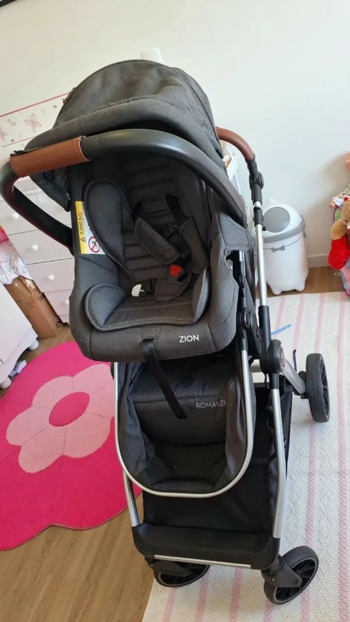 Carrinho de bebe com bebê conforto  - Foto 4