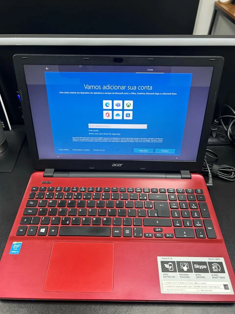 Notebook Acer Aspire E 15 - EM ÓTIMAS CONDIÇÕES 