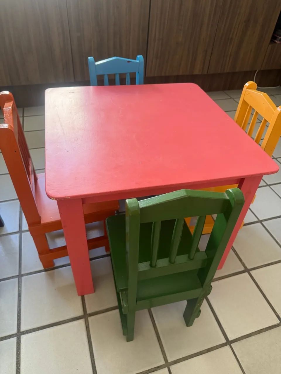 Kit: Mesa + Cadeiras (Madeira) 