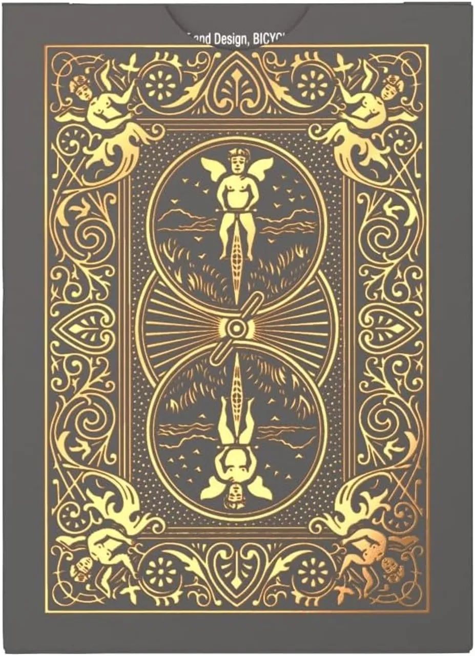 Baralho Bicycle Metalluxe preto e dourado  - Foto 2