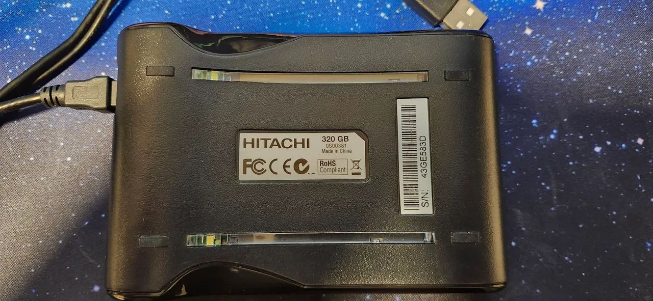 HD Externo Hitachi 320GB - USB - Funcionando - Foto 3