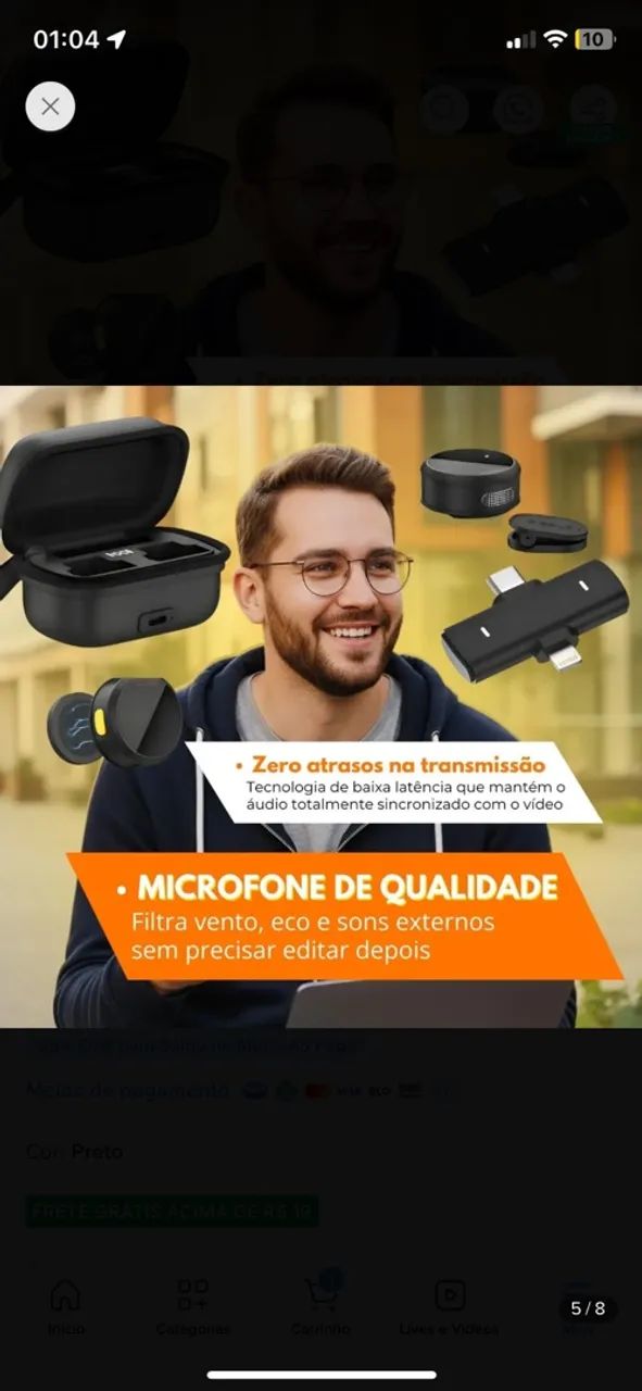 Microfone de lapela - Foto 4