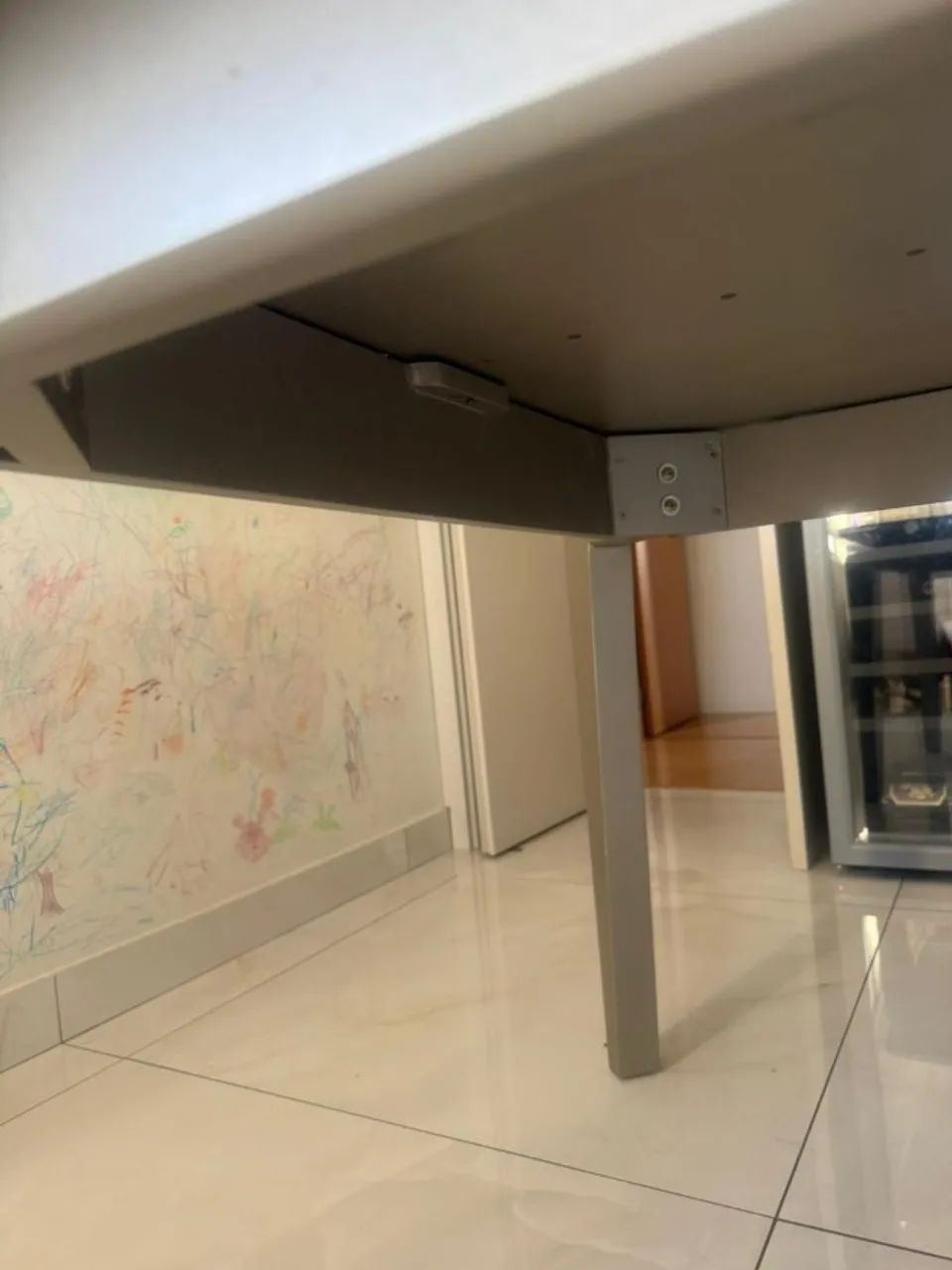 Mesa de jantar Florença retangular canto arredondado 220 x 110 em laca cinza nobre  - Foto 5
