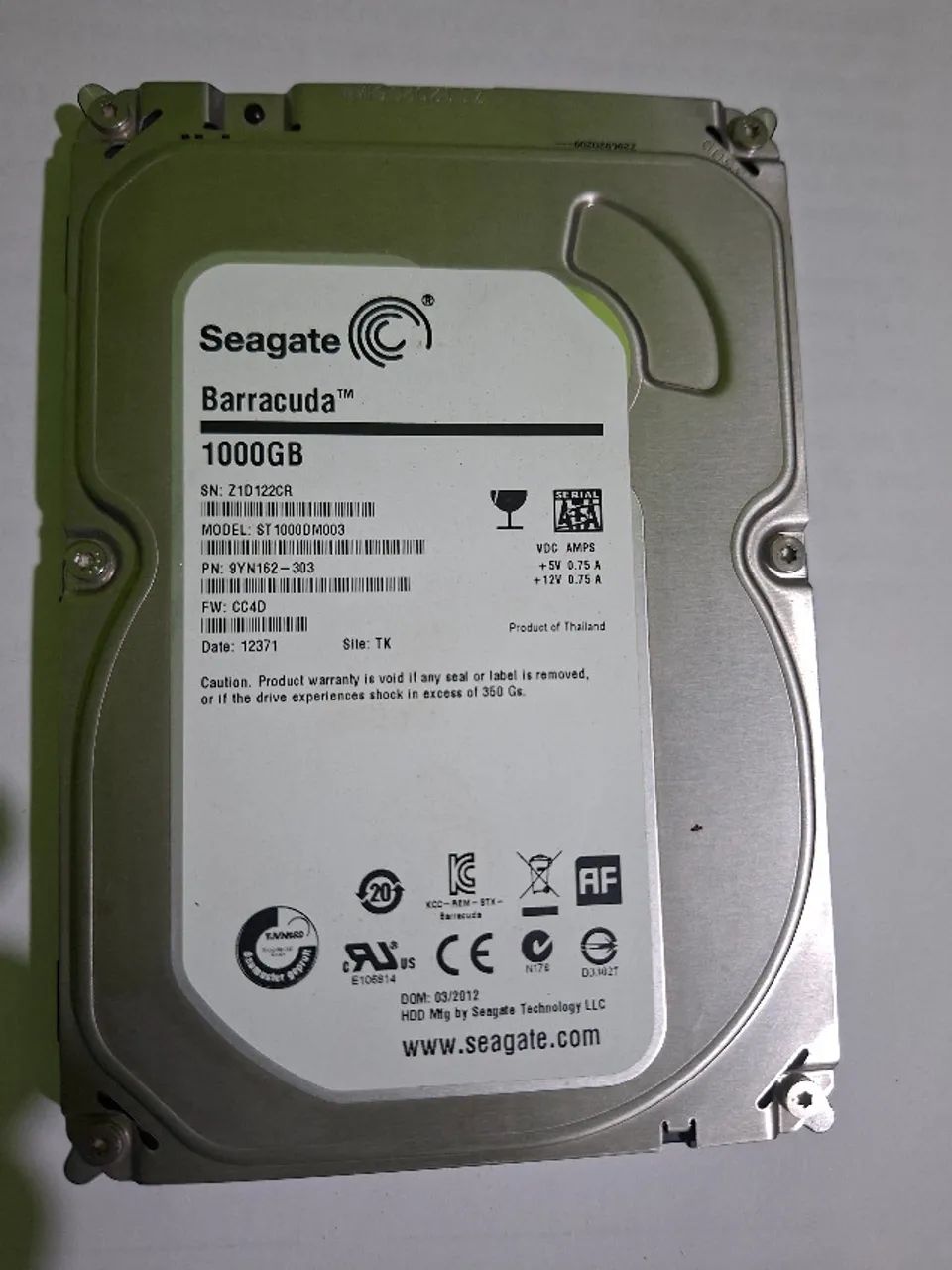 HD SATA SEAGATE 1TB405755314937548800