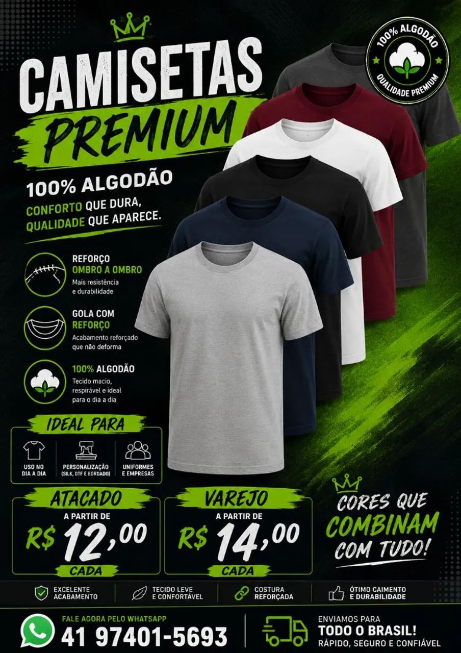 Camisetas lisas brancas