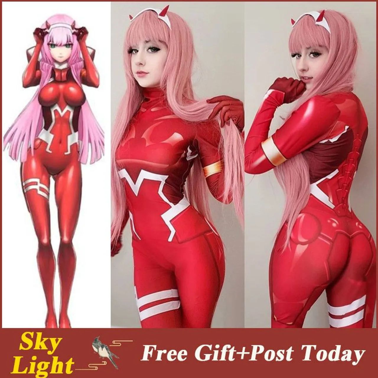 COSPLAY ZERO TWO COMPLETO TAM P/M