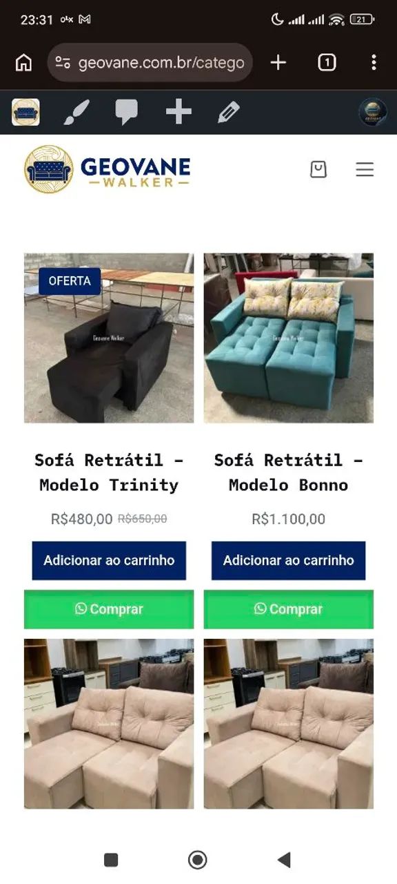 Sofa retrátil grande variedade de modelos e tamanhos  - Foto 2