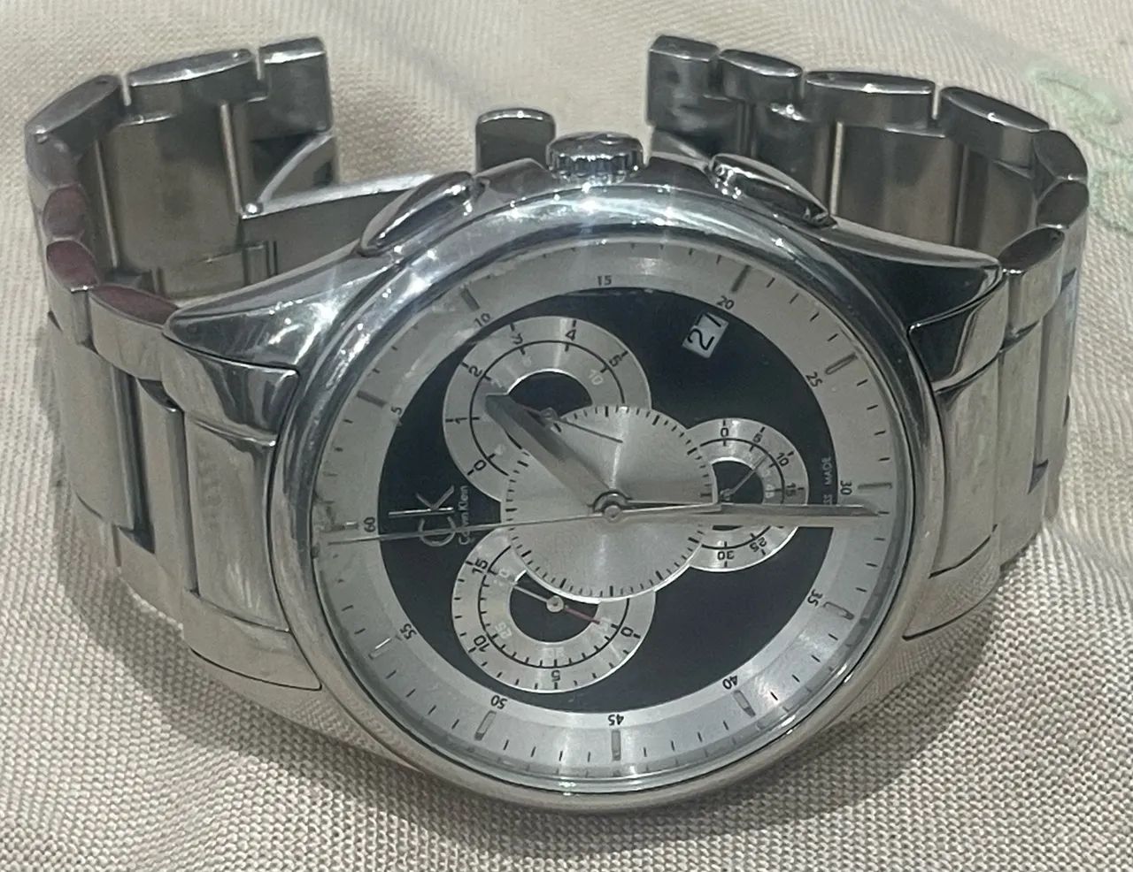 Calvin Klein Basic Chronograph K2A27185 WR50m Swiss Made - Foto 3