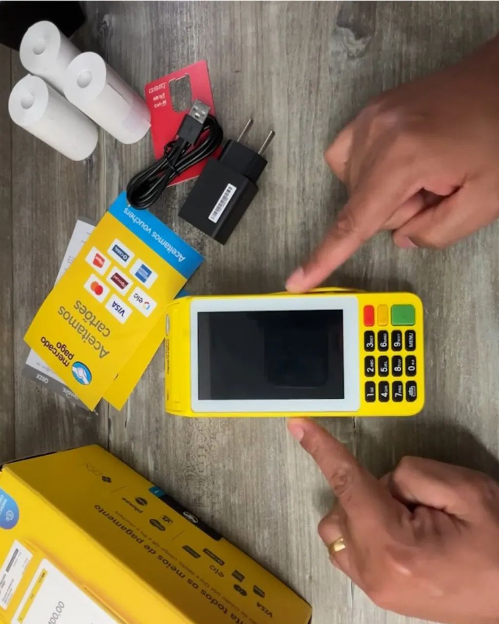 Point Pro 3 Mercado Pago - Máquina de Cartão - Zero e Pronta para Uso - Foto 3