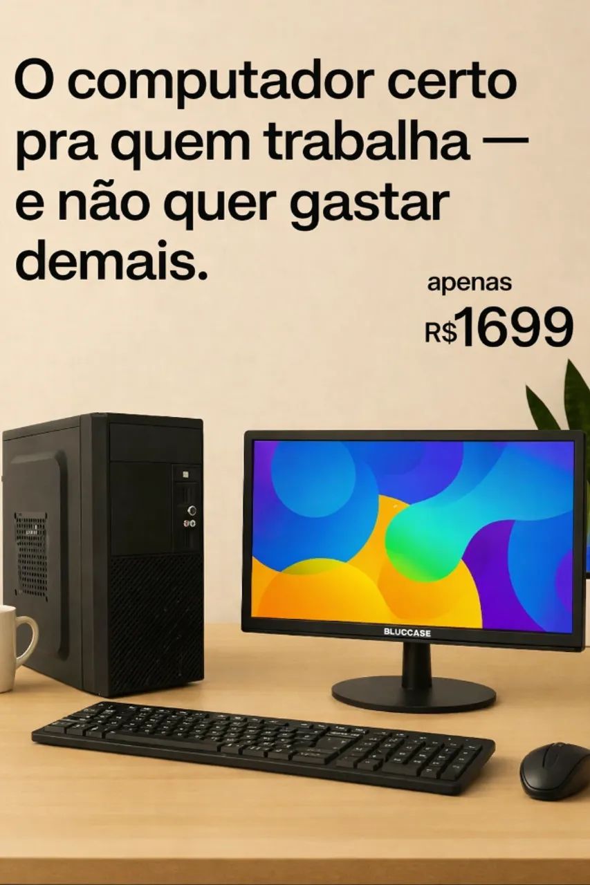 Computador Completo Ideal Para Escritorio, Comercio,, Estudos i5 2500 8GB DDR3 e 240GB SSD