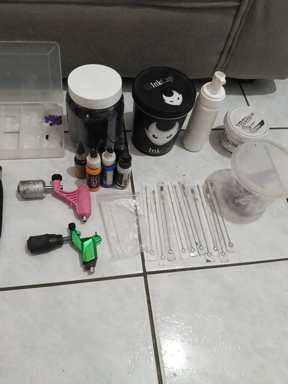 Kit completo para tatuador com duas máquinas  - Foto 2
