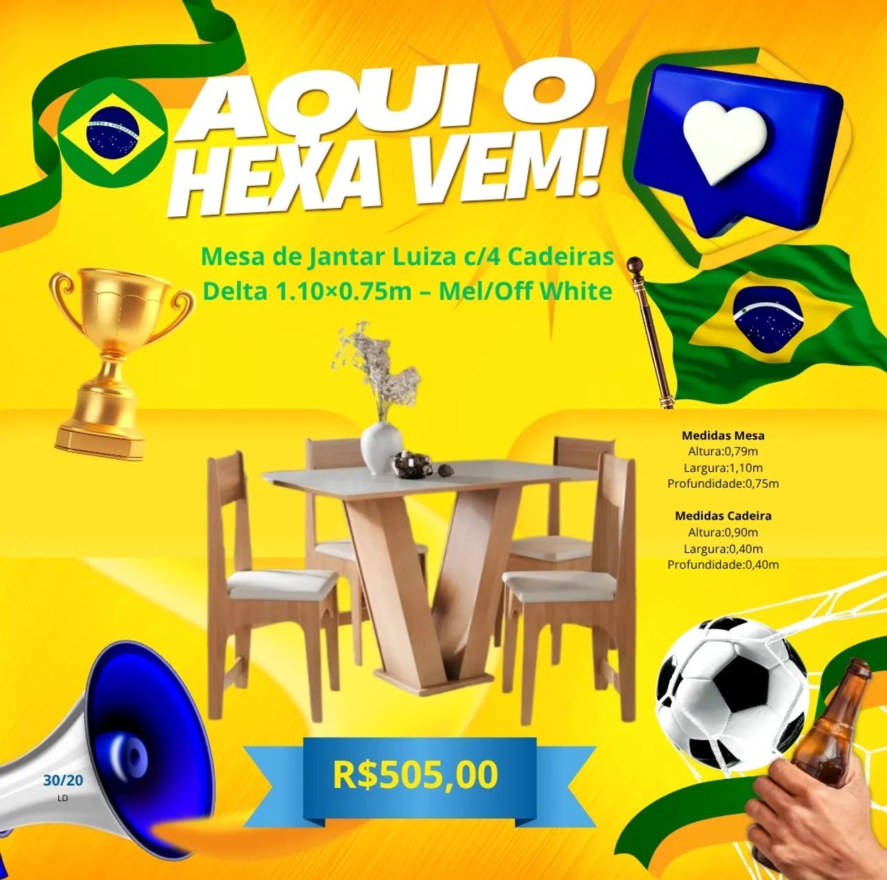 Mesa de Jantar Luiza 