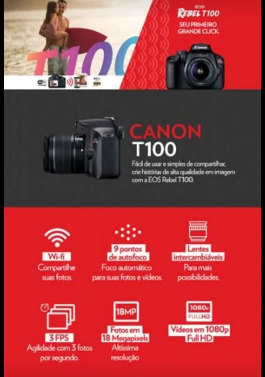 Câmera Canon T100