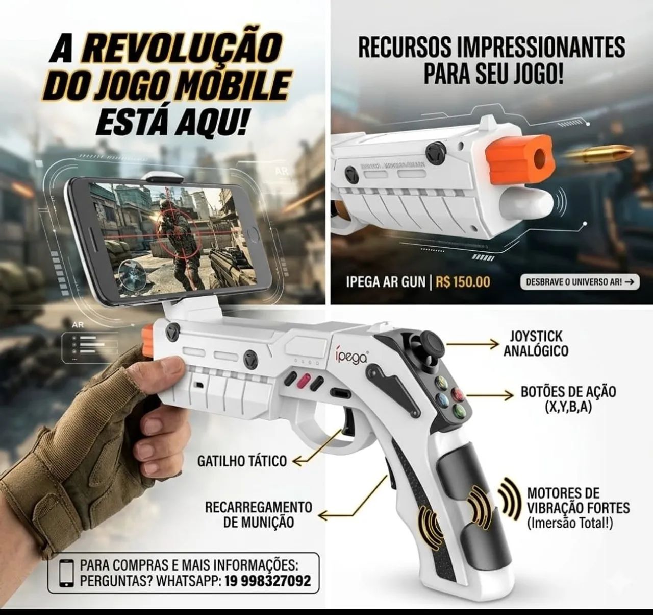 Controle gamer celular