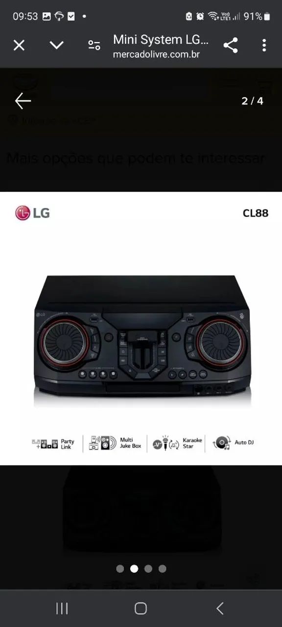 Som Mini System  LG XBOOM CL 88 - Foto 4