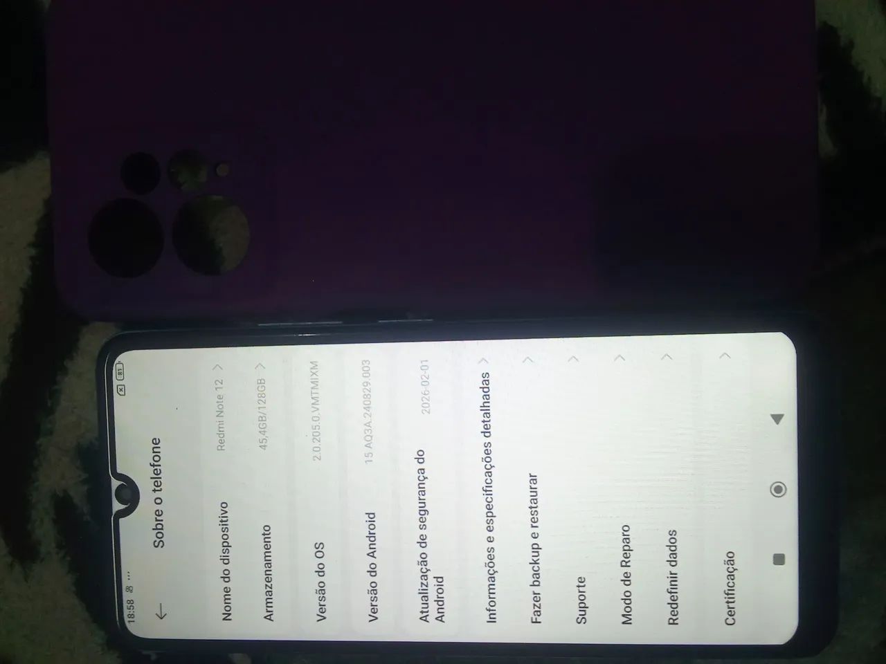 Vendo celular Redmi Note 12 128Gb funcionando perfeitamente tudo  - Foto 5