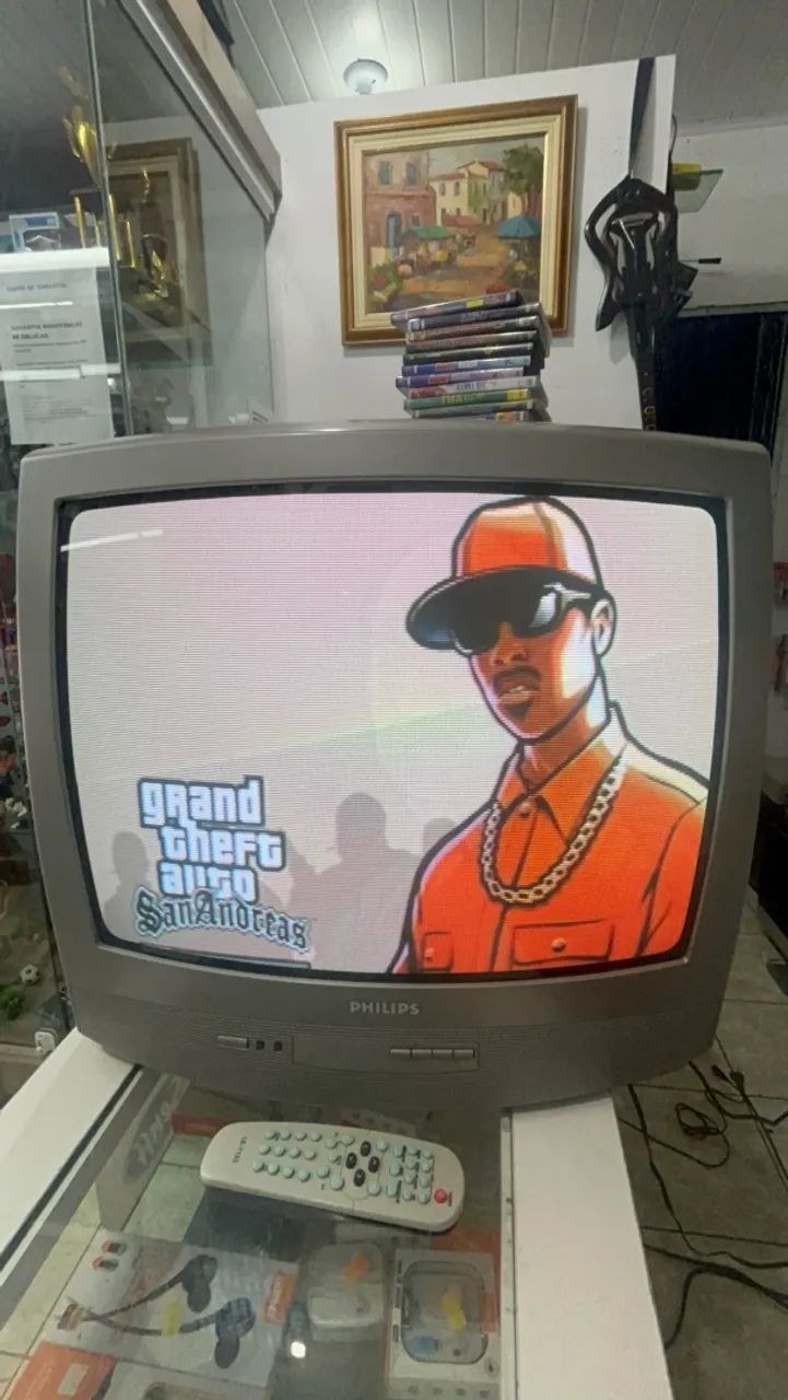 Tv crt tubo Phillips retrogamer 21 polegadas av  - Foto 2