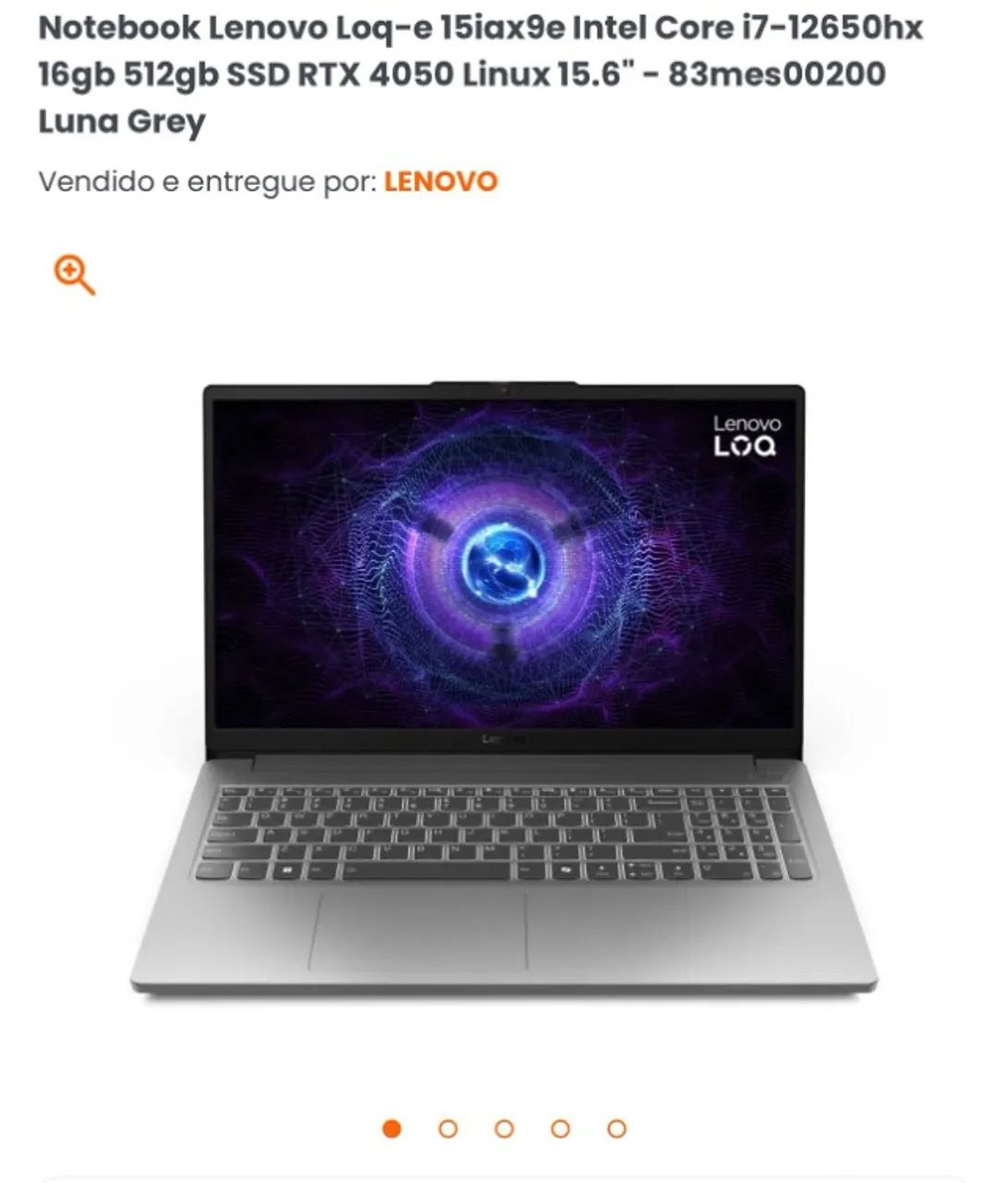 Notebook Gamer Lenovo