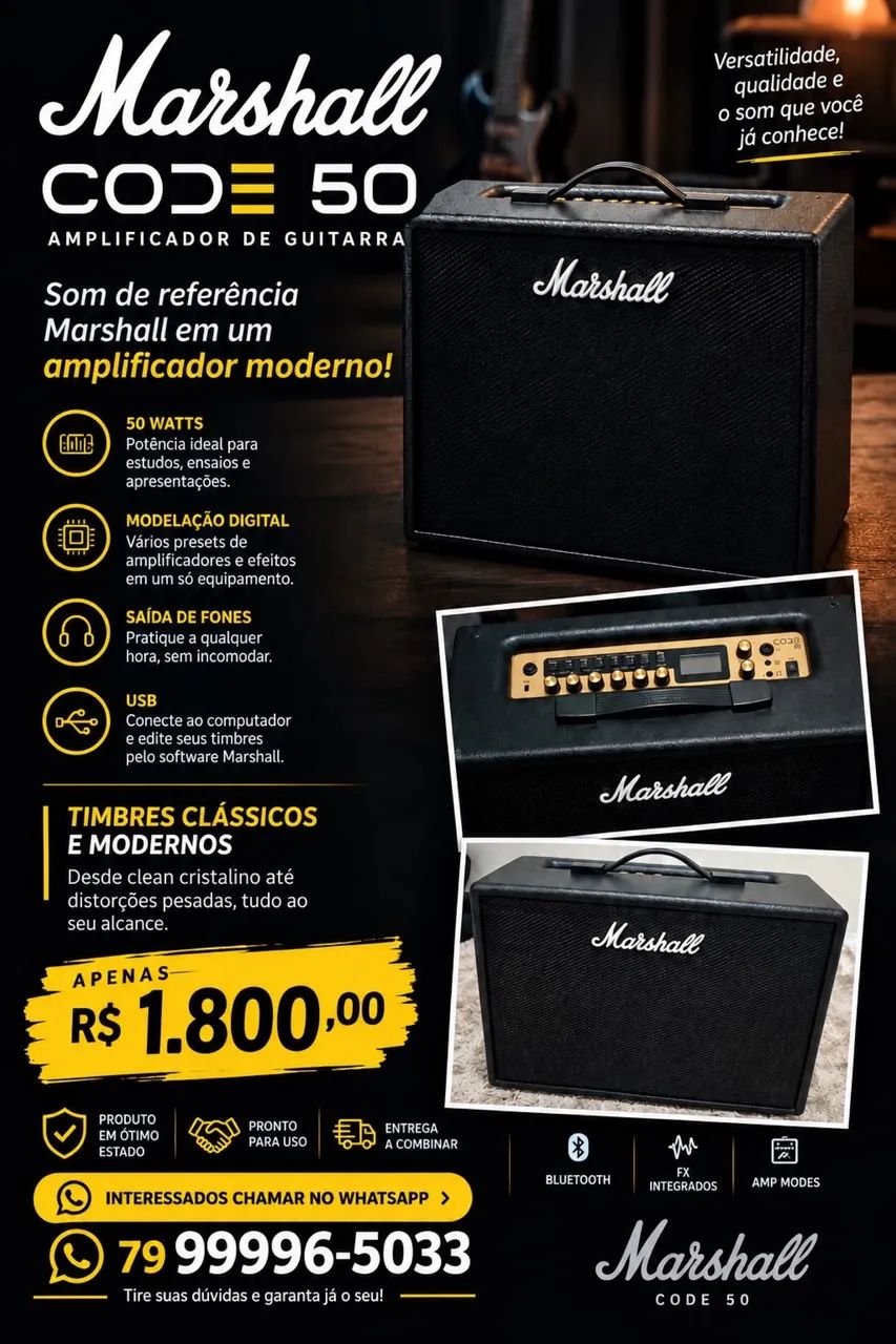 Amplificador Marshall Code50