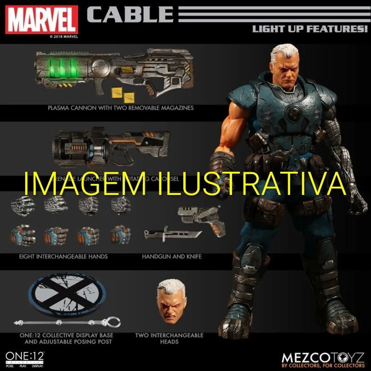Cable mezco toy one 12 - Original, leia a descrição - Hobbies e