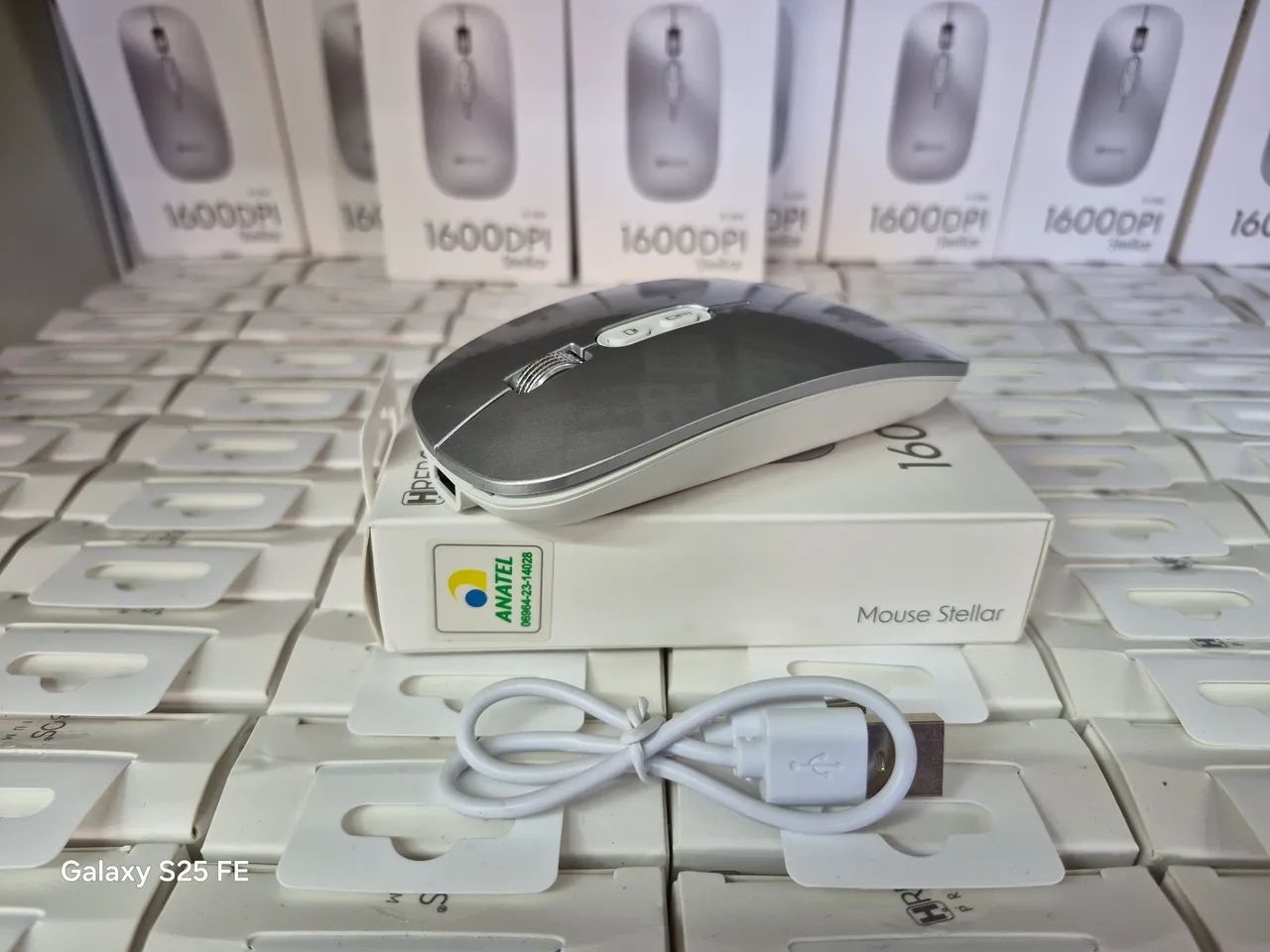 MOUSE BRUSHED PRATA 1600DPI<br>REF: IF-216 S