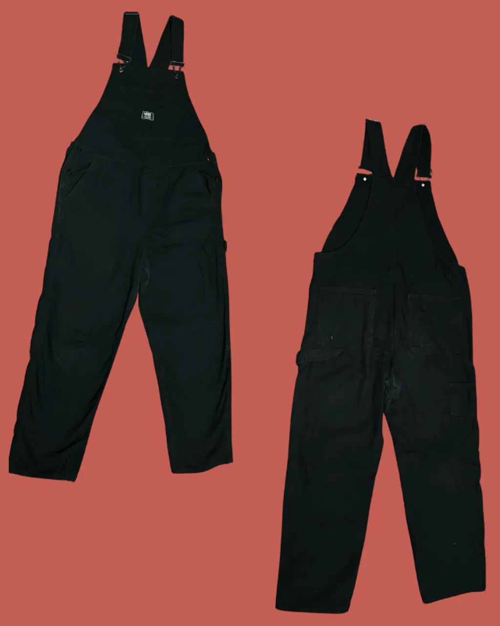 macacão vans ground work overall preto | tam. gg | original