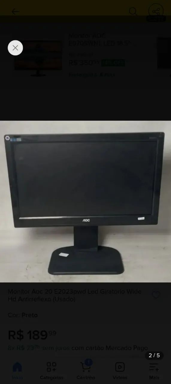 Monitor AOC 20" - Foto 5
