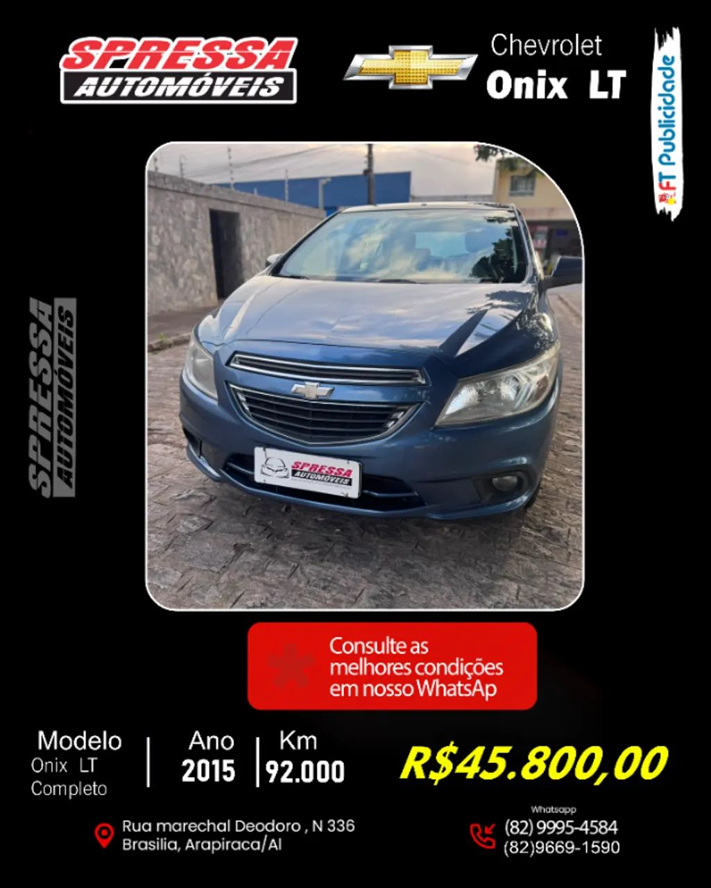Chevrolet Onix ONIX HATCH LT 1.0 8V FlexPower 5p Mec. 2015