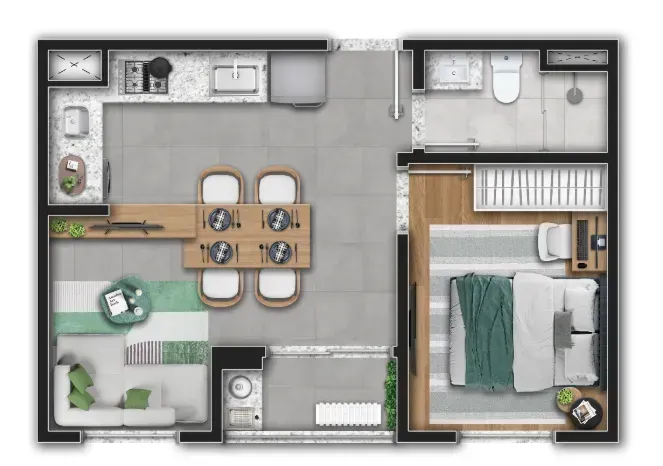 PLANTA 35m²