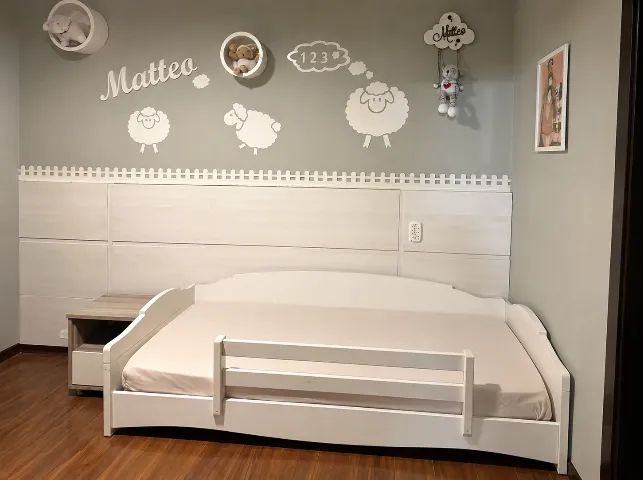 Berço e Cama babá Provençal em madeira maciça - Foto 4