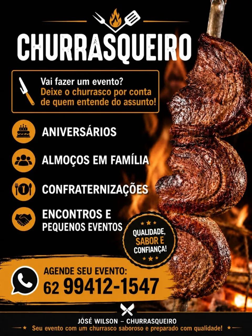 Churrasqueiro a domicílio 