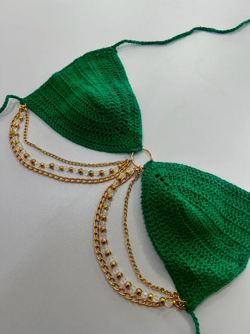 Top de Crochê com Correntes e Miçangas - R$ 50,00 ? - Foto 4