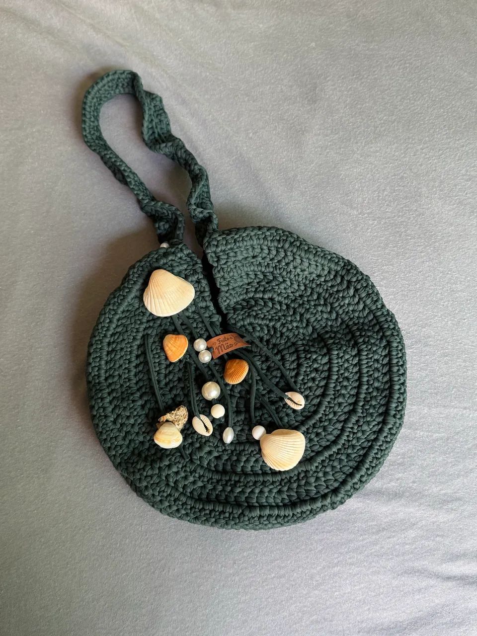 Bolsa de Crochê com Conchas 