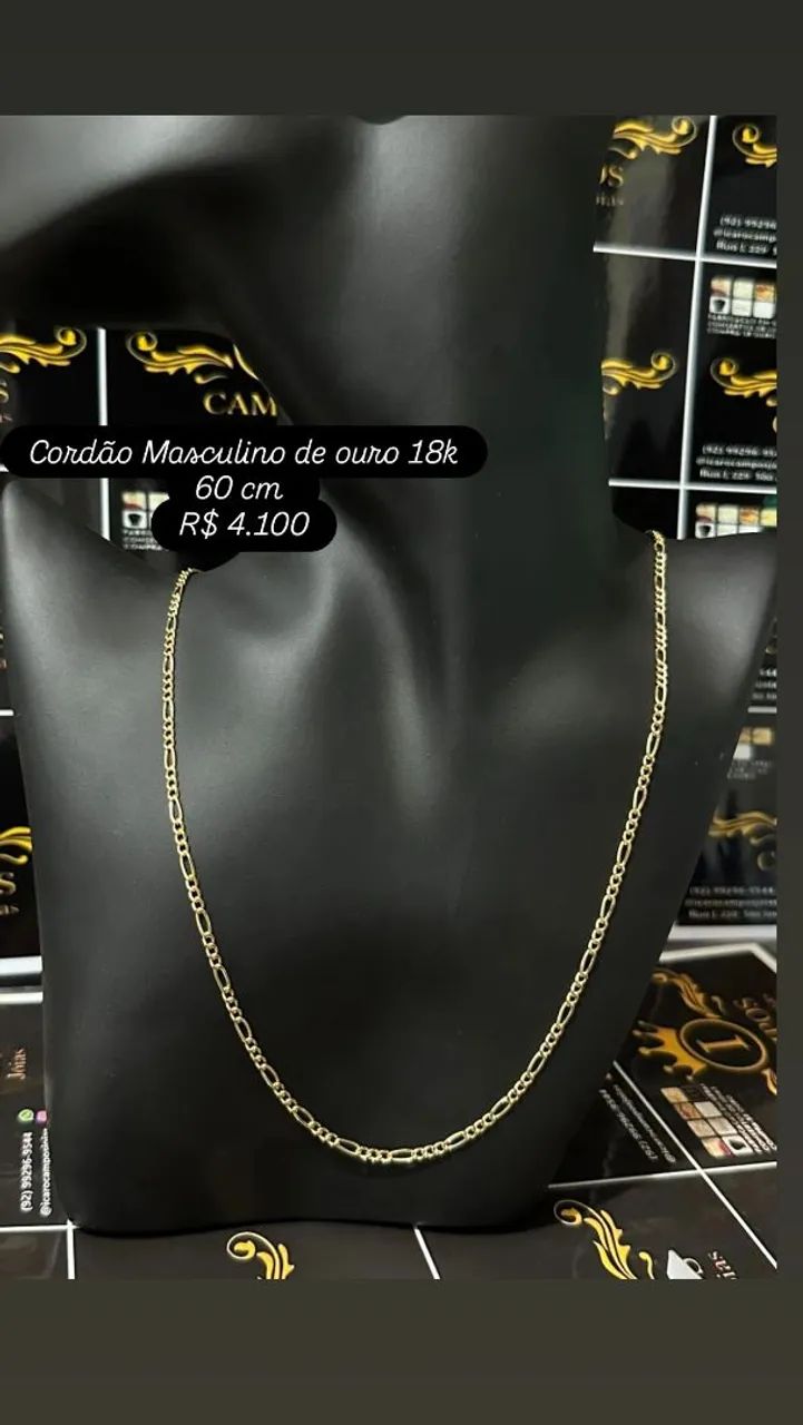 Cordão de ouro 18k novo