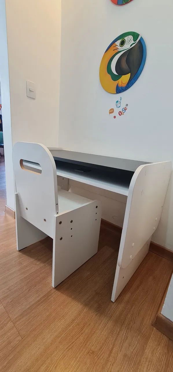 Kit Mesa Grande Com Cadeira Infantil Com Regulagem - Foto 2