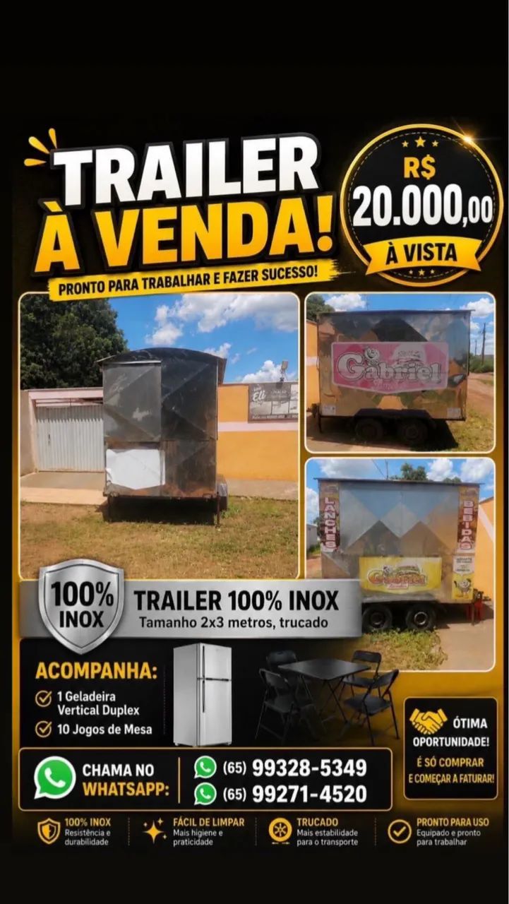 TRAILER À VENDA - R$ 20.000,00