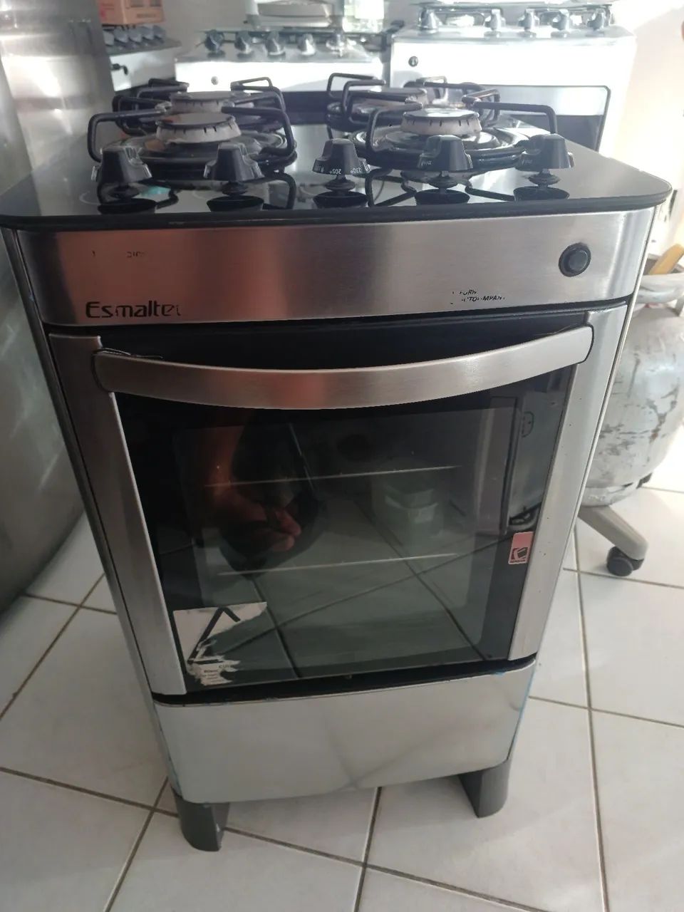 Fogão automático total mesa de vidro 