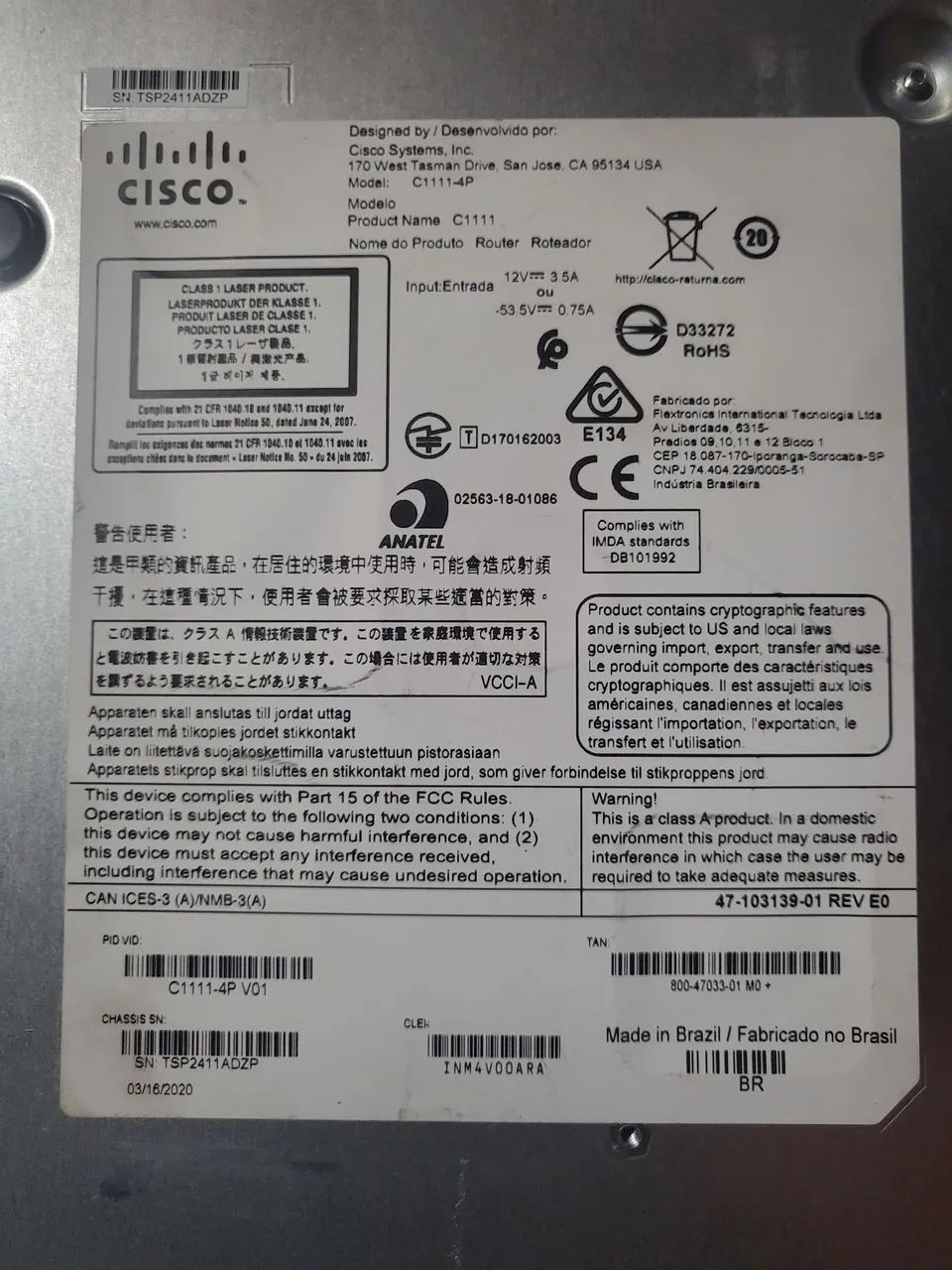 Roteador cisco C11114-P - Foto 3