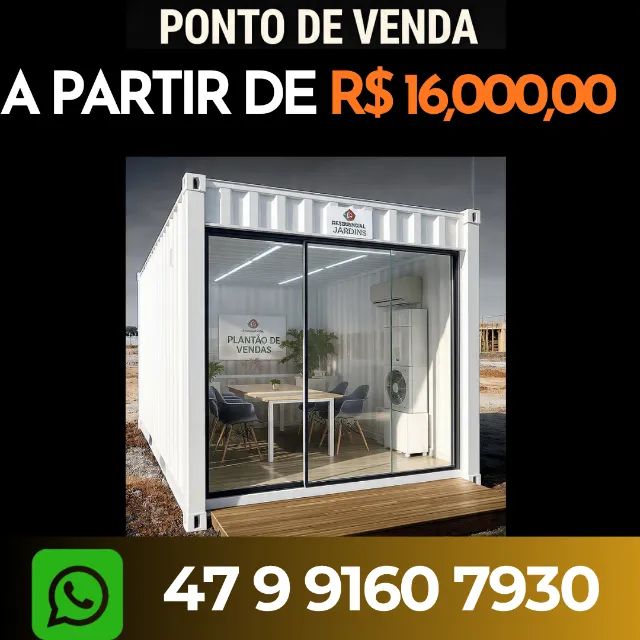 Container  Para Plantão De Vendas De Imóveis -Para Imobiliária e para Obras