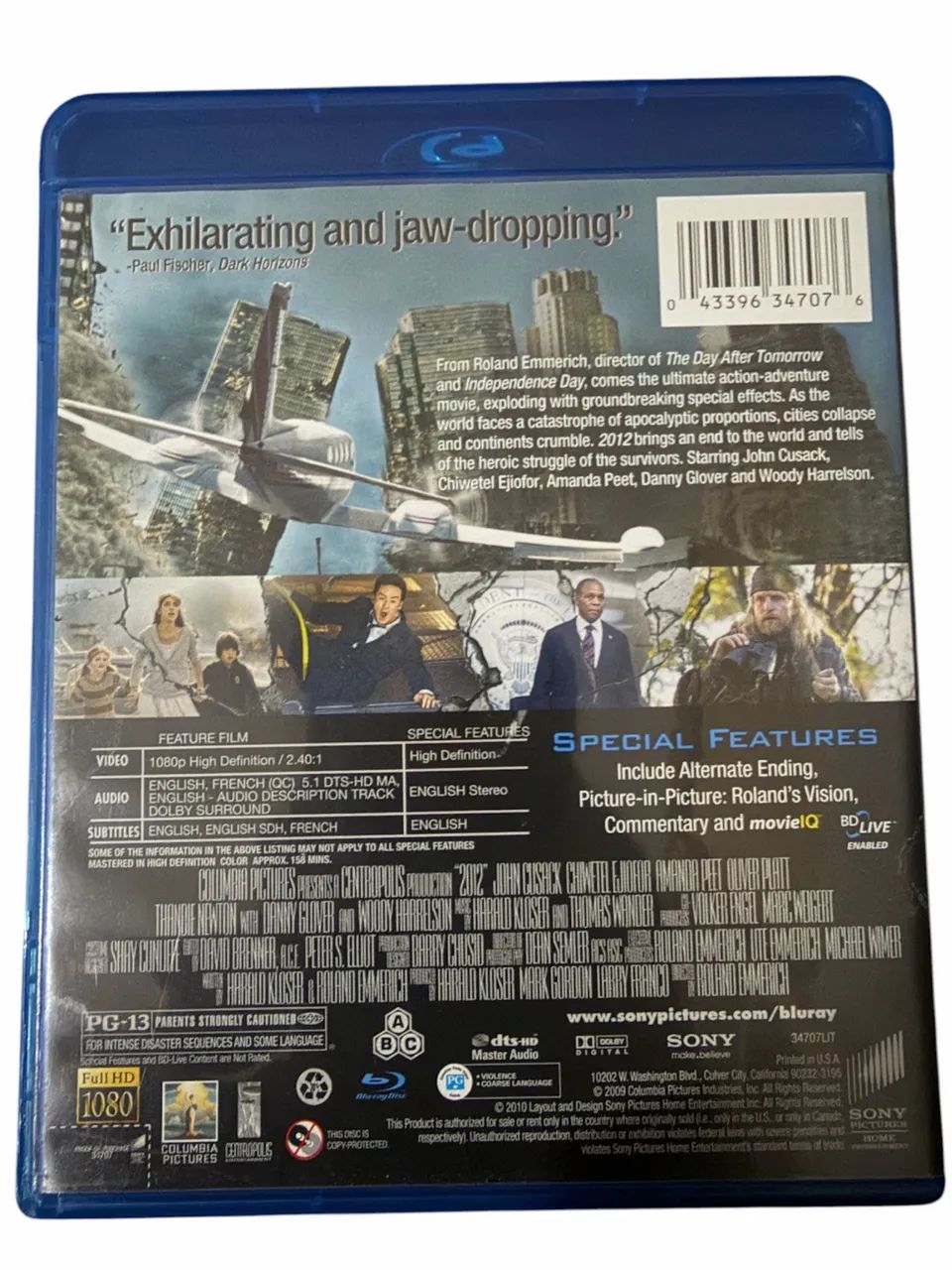 Blu-ray 2012 (2009) Original Importado  - Foto 2