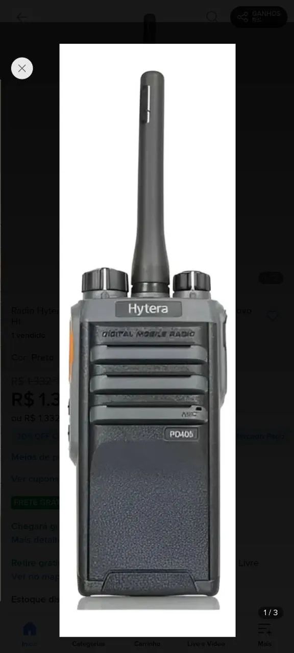 Rádio hytera comunicação 406 - Foto 3