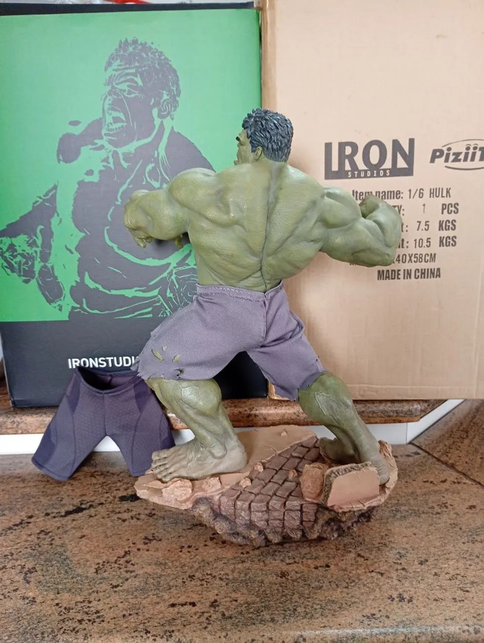 Hulk 1/6 iron studios age of Ultron diorama Hulk estátua  - Foto 2