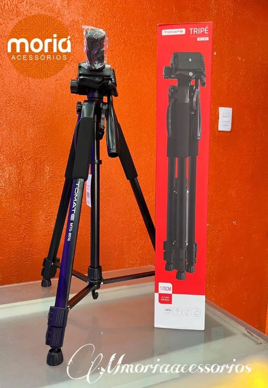 Tripé 1.80cm Profissional Câmera + Bolsa + Suporte P/ Celular - Foto 6