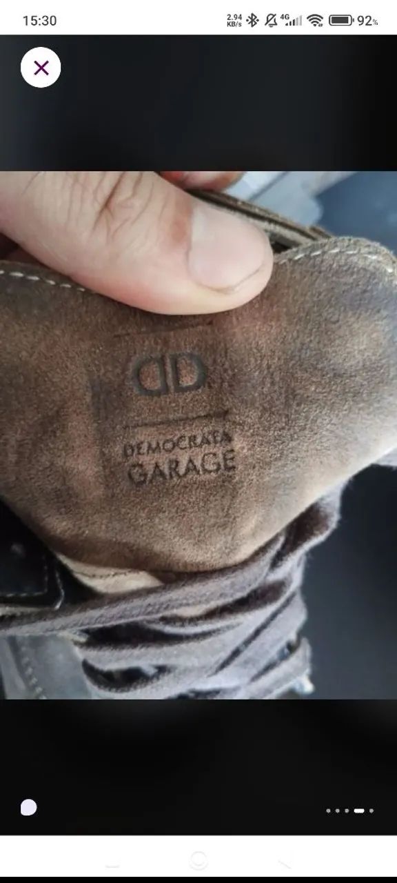 Bota Democrata Garage Masculina Couro Marrom - Número 41 - Super Conservada! - Foto 4