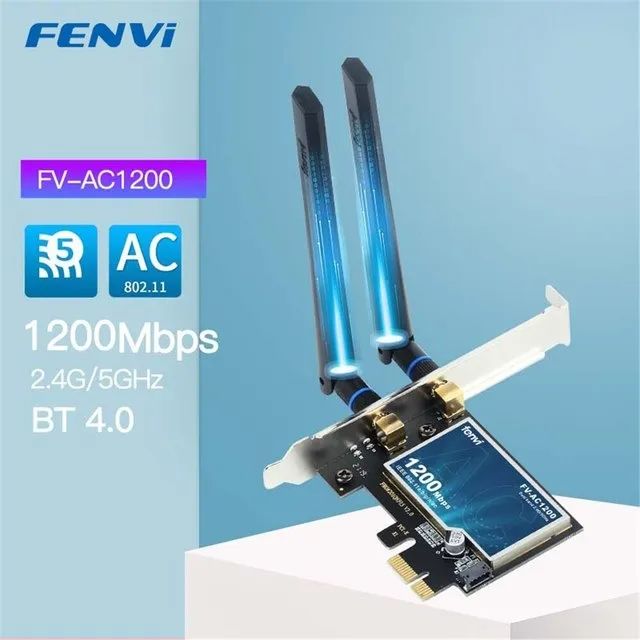 Fenvi Placa Wifi1200mbps 2.4/5ghz Com Bluetooth 4.0 Win. 7 Ao 11