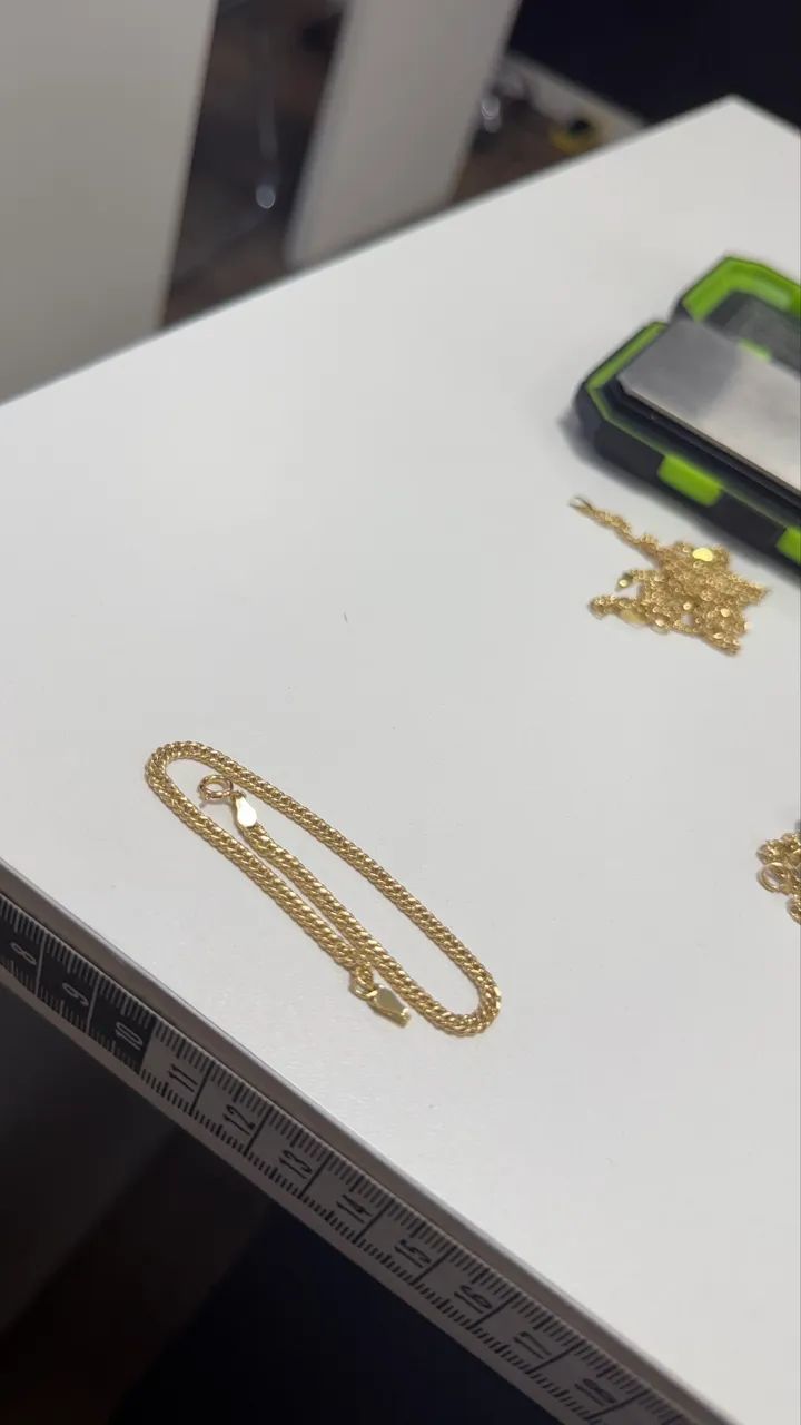 Pulseira em ouro 18k grumet dupla - Foto 2
