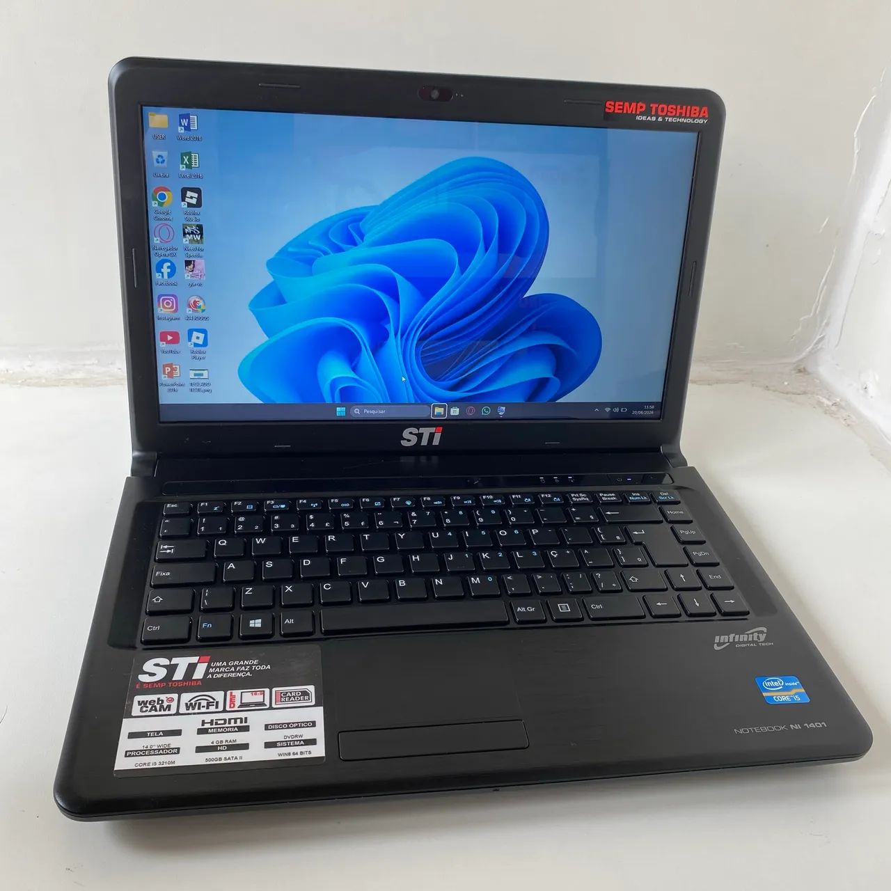 Semp Toshiba STI NI 1401 i5 / 4GB RAM / HD 500GB / 14 polegadas - ótimo estado  - Foto 2