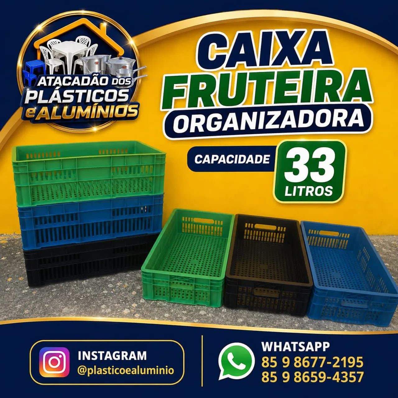Caixa de plástico organizadora 