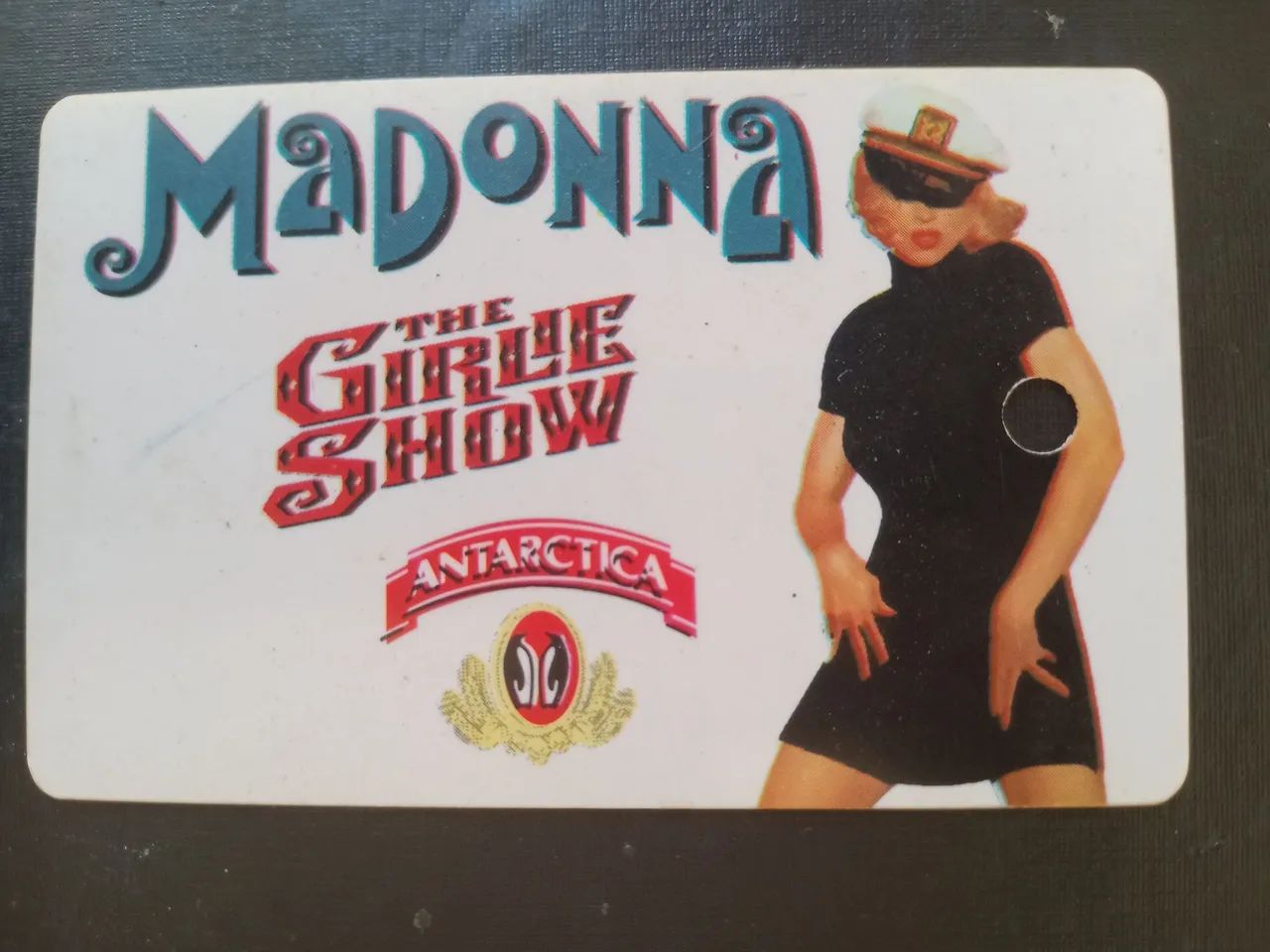 MADONNA - CARTÃO MAGNÉTICO DO PRIMEIRO SHOW DA MADONNA NO BRASIL