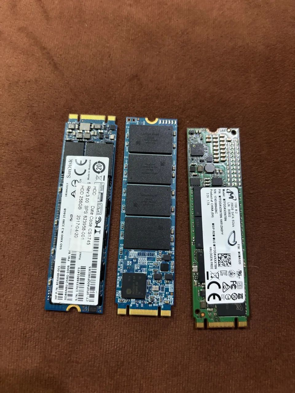 Vendo 3 ssd tipo M2 todos de 256gb 